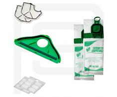 PIESSEONLINE Kit Risparmio 12 sacchetti 12 profumi 2 griglie motore 1 setola per folletto VK 140 150