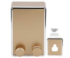 Jenngaoo Stendibiancheria Retrattile Regolabile 13,8 Piedi Corda in Acciaio Inossidabile, Stendibiancheria da Parete Resistente Stendibiancheria da Balcone Stendibiancheria Heavy Duty(doro)