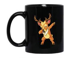 Tazza da caffè natalizia con renna, motivo natalizio, 311,8 g