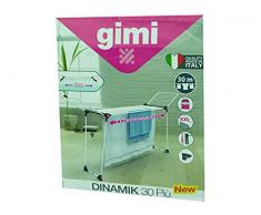 GIMI Stendibiancheria Dinamic 30, in Acciaio Inossidabile, Stainless Steel, Multicolore