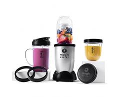Magic Bullet di nutribullet, Frullatore Elettrico, Frullatore Piccolo, Confezione da 10 Pezzi, Potenza 250 Watt, Grigio
