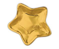 10 Piatti natalizi a forma di stella color oro diametro 32 cm - ideali per addobbo tavola Natale e Capodanno per cene e feste 30090
