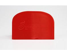 Spatola - 5 leccapentole robuste - spatola da cucina per la divisione dell'impasto - colore: rosso