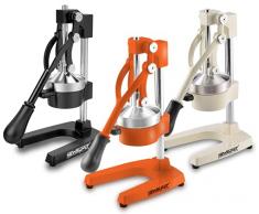 NEWSUMIT Spremiagrumi professionale manuale – Estratto succo massimo arance limone e altro – Base e maniglia in ghisa per servizio pesante – Base antiscivolo (arancione)