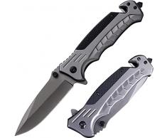 JINPIKER Coltello Pieghevole, Coltellino Tascabile con Rompivetro e Tagliacorda, Adatto per la Caccia, il Campeggio e Altre Attività allAperto, Regalo Perfetto per Uomini