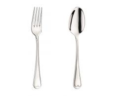 Pintinox Set 2 posate servire Superga, Cucchiaione e Forchettone, Acciaio Inox 18/10, Made in Italy