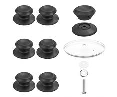 FIGFYOU 6 Pz Pomelli per Coperchi Pentole Pomello Coperchio Pentola Pomelli Universali per Coperchi Pentole Ricambi Pomelli Coperchi Pentole Manopole per Coperchi Pentole Resistente al Calore