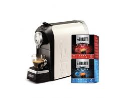 Bialetti Super, Macchina Caffè Espresso per Capsule in Alluminio, Incluse 32 Capsule, Supercompatta, Serbatoio 700 ml, Bianco Latte