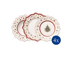 Villeroy & Boch Porcellana Toys Delight, Set di Piatti, Set 12 pezzi, Bianco/Multicolore