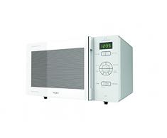 Whirlpool MCP345WH Forno a Microonde Chef Plus + Grill, 25 litri, Bianco, con griglia alta, piatto Crisp + maniglia