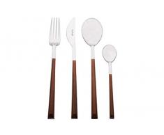 Pinti Inox Servizio Posate 24 Pezzi Sushi Queen mogano