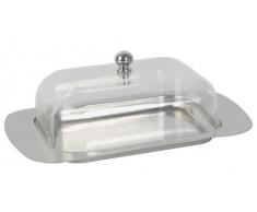 Equinox 506506 - Burriera in acciaio inossidabile con coperchio in acrilico, altezza 7 cm