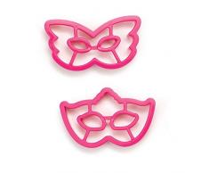 Decora Confezione Tagliapasta Maschera, Plastica, Fucsia, 2 Pezzi