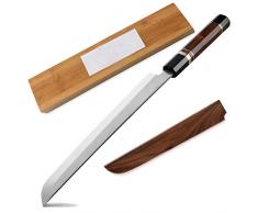 10.6 pollici Giapponese Kitchen Knives Sakimaru Chef Coltello Affettatura Strumenti di cucina Saya Scabard Confezione regalo in legno Sushi Sashimi Fare gadget Nuovo (Color : Z)