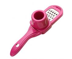 Allinbuy Aglio Press Slicer Home Cucina in acciaio inox Aglio Aglio Affettatrice Grinder antiscivolo strumento di taglio, rosso