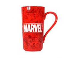 Marvel Logo Tazza di Latte, ceramic-500ml, Rosso, Ceramica, Multicolore, Unica