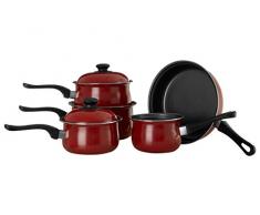 Premier Housewares Set di 5 pentole, colore: Rosso
