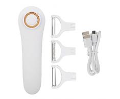 Pelapatate Elettrico per Frutta e Verdura - 3 in 1 Sbuccia Elettrico Set, Affettatrice per Sbucciatrice a Julienne Sbuccia Patate Elettrico Multifunzione per Cucina Mela Carota Cetriolo