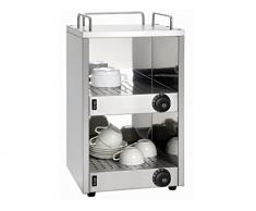 Professionale in Acciaio Inox Scalda tazza per ca. 40 tazze su 2 Livelli separatamente schaltbaren; TW40 GGG