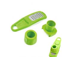 Noondl, grattugia per aglio, zenzero, limone e noce moscata, molto versatile, realizzata in acciaio inox di alta qualità