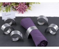 Chg 3422-00 Anelli Portatovaglioli Con Fessura, Set Da 6 Pezzi In Acciaio Inossidabile, Diametro Ca. 4,2 - 6-5 Cm, Larghezza Ca. 1,8 - 3,6 Cm