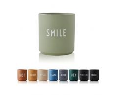 Design Letters Tazzine Caffe | Tazzine Caffe Particolari con Lettere Incise | Tazze Cappuccino in Porcelain | Tazze Colazione Perfetto come Portaspazzolini/Portacandele | Tazze Caffe, 250 Ml