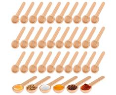 60 Pcs Cucchiaio Di Legno Mini - Piccolo Cucchiaio Di Legno -Palettine Caffe - Cucchiaio Salata - Cucchiaio Legno, Cucchiaino Miele，Cucchiaino Da Caffè In Legno，Cucchiaini Legno Piccoli Nutella