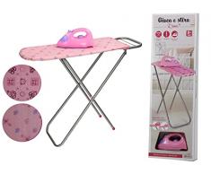 Asse da Stiro Giocattolo con Ferro da Stiro con Suoni Asse Pieghevole in Metallo Set Stireria