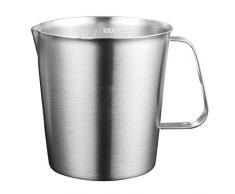 YIXIN2013SHOP Salsiera Acciaio Inossidabile Milk Schiuma Pentola Grande capacità Tazza di misurazione Crema per Famiglie Latte Art Coffee Latte Cappuccino caffè Salsiera in Porcellana (Size : A)