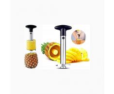 Tagliafrutta Sbuccia Ananas Taglia Affetta Pulisci Plastica Acciaio da Cucina Decora Frutta 24 cm colori assortiti