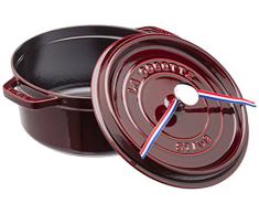 STAUB Casseruola/Cocotte in ghisa, Rotonda 24 cm, 3,8 L, Granata