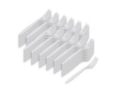 Linario Forchette riutilizzabili biodegradabili, non in plastica, 18 cm, 4 x 25 pezzi per confezione, 100 pezzi, ecologiche