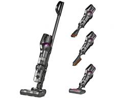 Viola Aspirapolvere senza Fili Potente 600W, 80 min, Lavapavimenti senza fili, Luce UVC Sterilizza Materassi Divani, Scopa Elettrica Animali Domestici