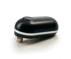 Kitchen Mama Mini Apriscatole Elettrico - Piccolo Tascabile Apri Lattine con Inzio e Stop Easy -Touch, Bordi Sicuri e Lisci, Adatto Viaggio Design Semplice Presa Easy-Grip - Nero