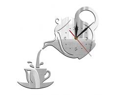 VOVE Nuovo creativo fai da te in acrilico tazza di caffè teiera 3D parete orologi viventi soggiorno arredamento sala da pranzo parete cucina orologio c6v4 orologio