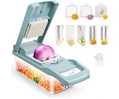 Tagliaverdure Mandolina - Multifunzione Cucina Affettaverdure Taglia, Tritatutto Aglio Affettare, Affettatrice Taglia Verdure, Mandolina Verduretagliaverdure, Affetta Trita Cipolla Patate Frutta