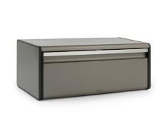 Brabantia 299384 Portapane con Apertura a Ribalta, Acciaio Inossidabile, Grigio (Platinum), 46,5 x 25 x 18,7 cm