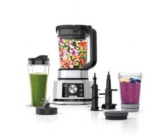 Ninja Foodi Frullatore Power Nutri 3 in 1, 1200 W, brocca 2,1 l, tazza 700 ml e ciotola 400 ml con paddle di potenza, per frullati, creme spesse e bibite ghiacciate, argento, CB350EU