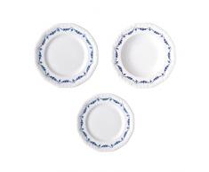 ROSENTHAL Maria Rosenkante Blau Servizio Tavola Piatti 18 Pezzi Porcellana