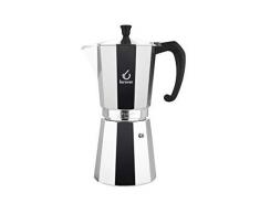 Kaufgut 120108 Miss Moka Presti Grame - Caffettiera in alluminio, 18 tazze, multicolore