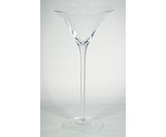 INNA-Glas Bicchiere da Cocktail/Martini Ivana su Piede, Imbuto/Rotondo, Trasparente, 50cm, Ø 25,5cm - Vaso Decorativo/Portalumino