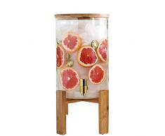 Dispenser di Bevande, Dispenser di Bevande con infusore, Dispenser di Acqua con Rubinetto, Caraffa dAcqua per succhi Caldi/Freddi, Birra, Punch, tè Freddo