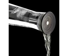 Bohemia Cristal 093 006Indis, Caraffa in Vetro con Tappo salvagoccia, 1100 ml, Grigio (Smoke)