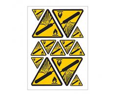 Tavola A4 adesivi pericolo bottiglia sotto pressione C66-Adesivo