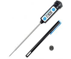 Anpro Termometro Cucina Digitale - Termometri Pentole con Sonda Lunga e Schermo LCD per Alimenti, Carne, Olio, Latte, Vino, Barbecue Acqua