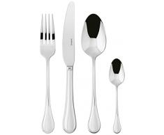 Sambonet Royal 52563-G2 - Set di Posate da Tavola monoblocco in acciaio inox 18/10, per 12 persone, 48 pezzi: 12 forchette, 12 cucchiai, 12 coltelli, 12 cucchiaini da tè