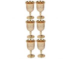 UPKOCH 6 Pezzi Che Offrono Rame Martini Vintage Royal Champagne Whisky Titolari Portatili Birra Bicchieri Dessert Calici Scintillanti Casa Liquore Santo Bar Acqua Shampain Vetro Rosso