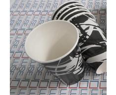 PZ 225 BICCHIERI CC 370 IN CARTONE TERMOSALDATO BIANCHI E NERI PER GRANITE FRAPPE E COCKTAIL