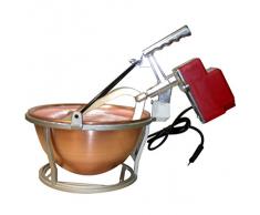 POLENTINA OVBC PAIOLO IN RAME CON MOTORE ELETTRICO DIAMETRO 26 CM 14 WATT BASE ALLUMINIO