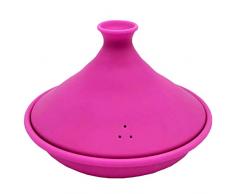 Hemousy Pentola Tajine | Tagine Pentola per Piano Cottura | Tajine per pentole in ghisa con Coperchio Chiuso a Forma di Cono in Silicone per stoviglie da Forno a microonde